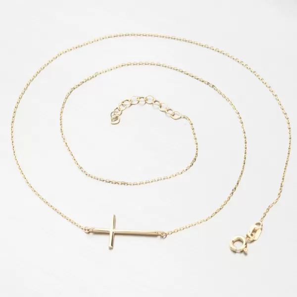 Zlatý náhrdelník s krížom GCA15-006