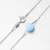 Strieborný náhrdelník s modrým opálom PKL-5014