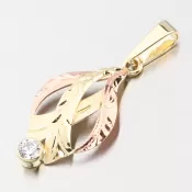 Zlatý prívesok so zirkónom 53p-076