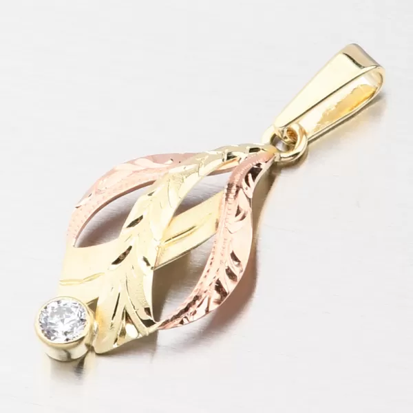 Zlatý prívesok so zirkónom 53p-076