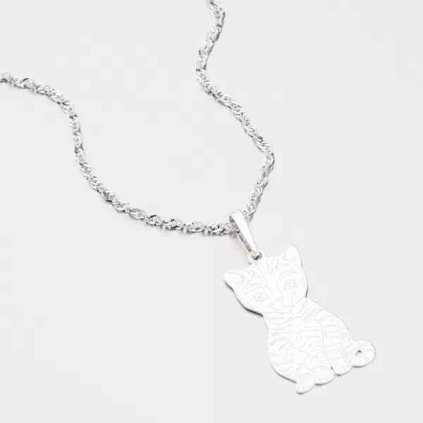 Strieborný prívesok mačka PAMŠ-130546-Ag