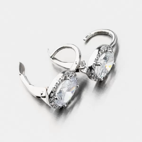 Dámske náušnice biele zlato 585 zirkón 148P-122186