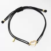 Strieborný náramok so srdcom BST-14754-G