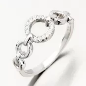 Strieborný prsteň so zirkónmi