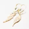 Zlaté visiace náušnice anjelské krídla GCA12-001