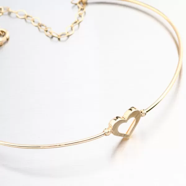 Gold Fixte náramok so srdcom 225p-142069