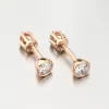 Dámske náušnice ružové zlato 585 zirkón 52GZ-8053-CV