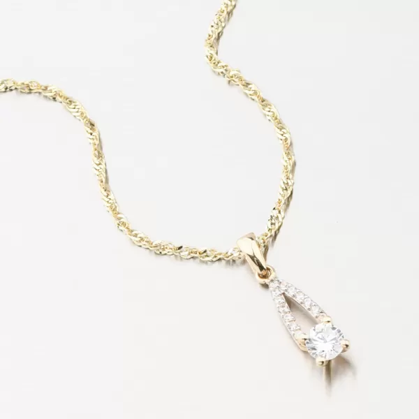 Zlatý prívesok so zirkónmi 53GZZ-8051-ZL