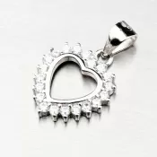 Strieborné srdce so zirkónmi PKL-3125