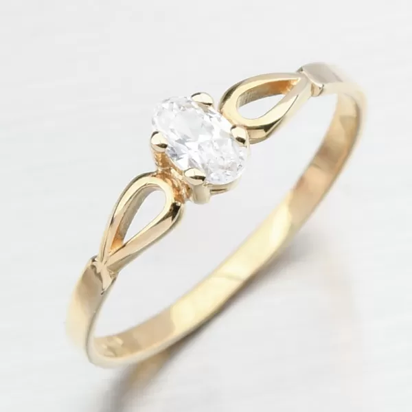 Zlatý prsteň so zirkónom 681p-110046-001