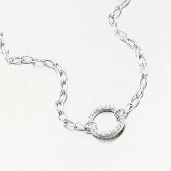 Náramok bieleho zlata s zirkónmi DZF5728-B-ZIR