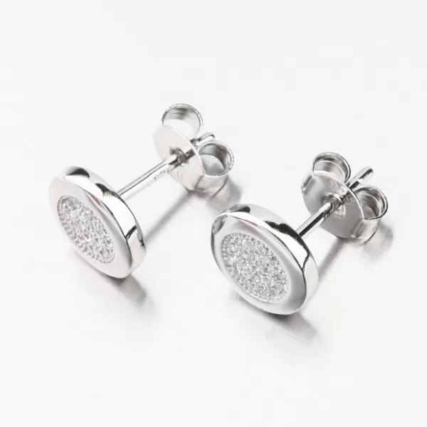 Strieborné náušnice kôstky so zirkónom UPST-121187
