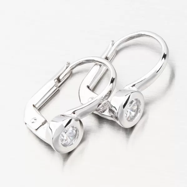 Náušnice z bieleho zlata so zirkónom GCA12-005