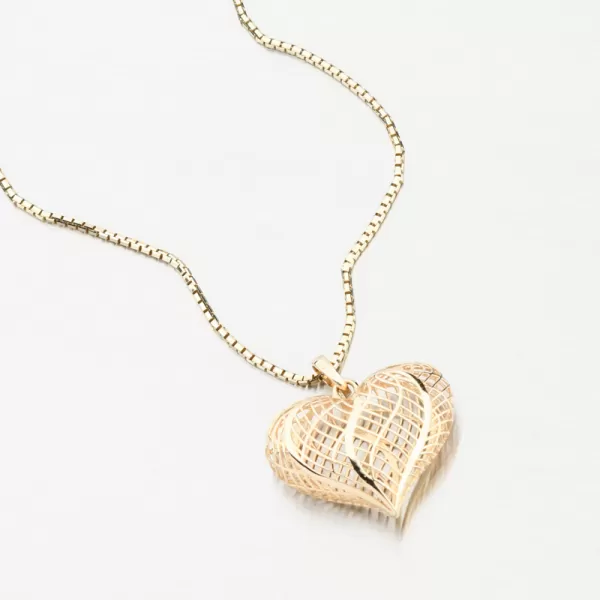 Zlatý filigránový prívesok srdce 13R-427