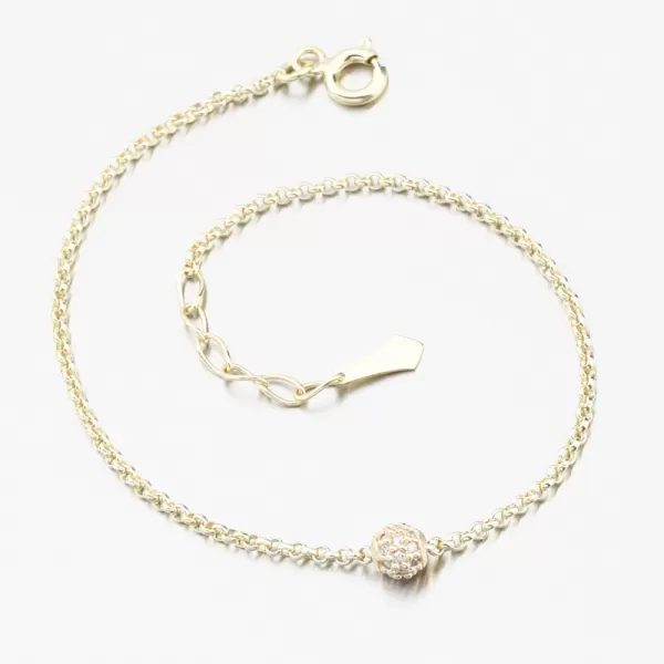 Dámsky náramok žlté zlato 585 zirkón DZF5726-ZL-ZIR
