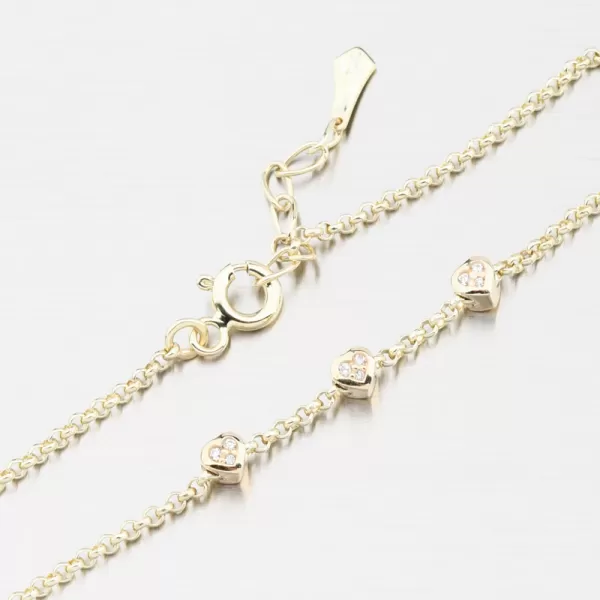 Dámsky náramok žlté zlato 585 zirkón DZF5740-ZL-ZIR