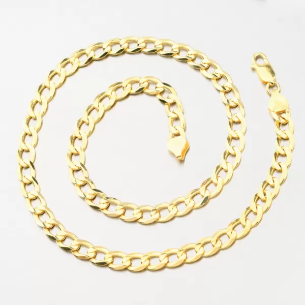 Strieborná pozlátená retiazka Pancer CHRS-08-180-FLAT-CONC-AU