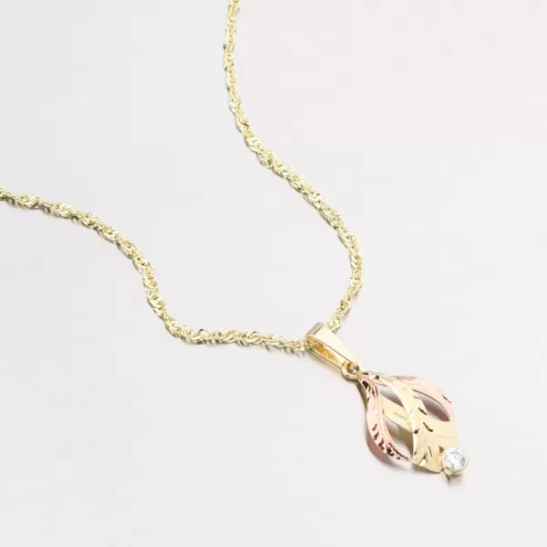 Zlatý prívesok so zirkónom 53p-076