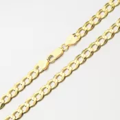 Strieborná pozlátená retiazka Pancer CHRS-08-180-FLAT-CONC-AU