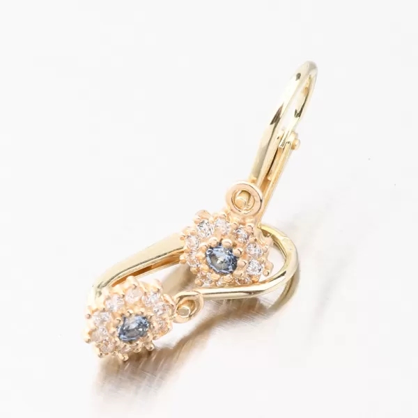 Detské náušnice žlté zlato 585 zirkón 52DN-2749ZMB