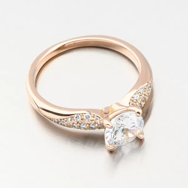 Prsteň z ružového zlata DZF4612-CV-ZIR