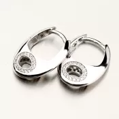 Dámske náušnice biele zlato 585 so zirkónmi 12R-755