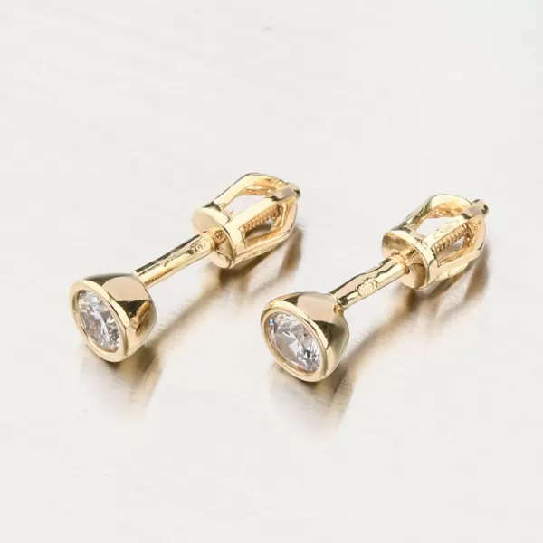 Dámske náušnice žlté zlato 585 zirkón 52GZ-8053-ZL