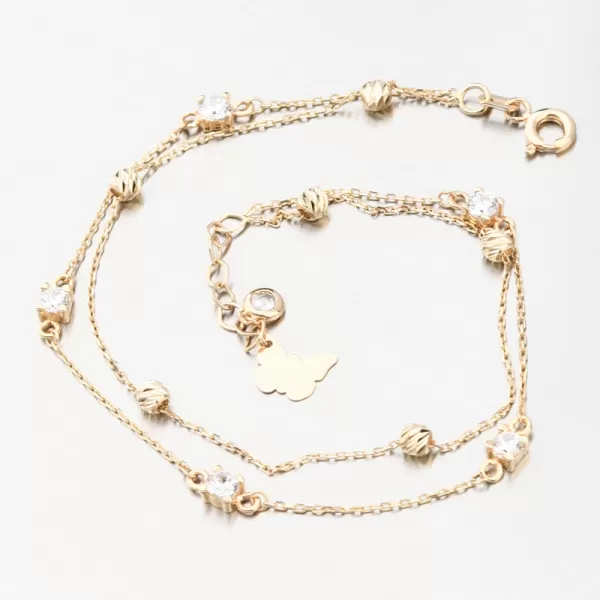 Náramok so zirkónmi zlato 585 GCA14-009