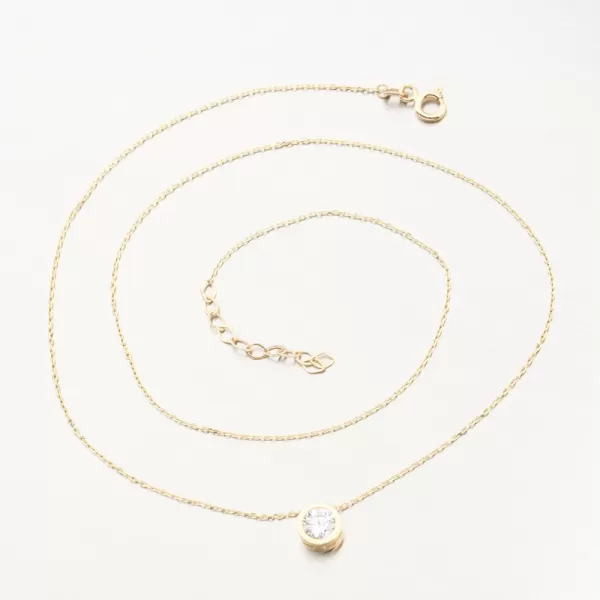 Zlatý náhrdelník so zirkónom 164P-152361