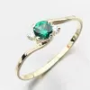 Zlatý prsteň s smaragdom a zirkónmi 351p-10106zl-Zel