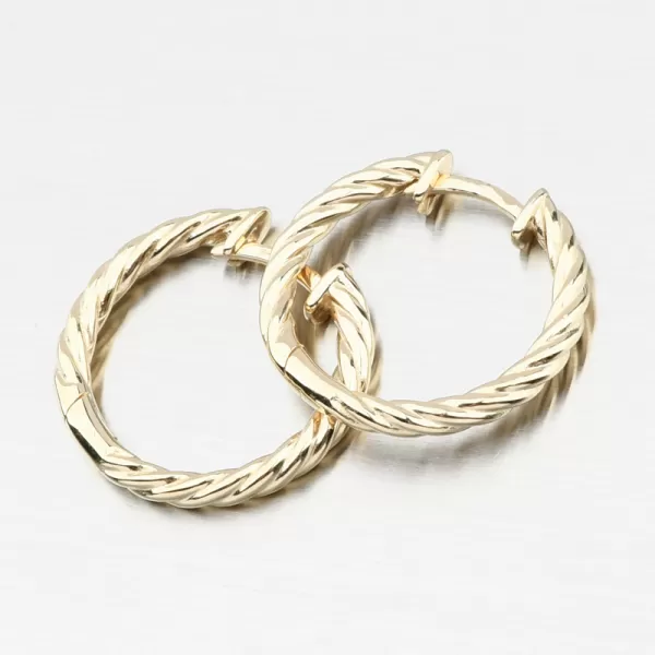 Zlaté náušnice Kruhy 20 mm DZF4326-ZL