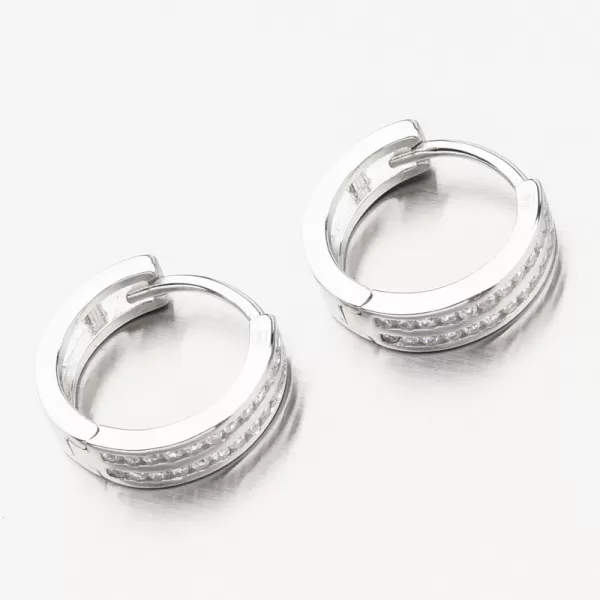 Strieborné kruhy so zirkónmi PKL-2179