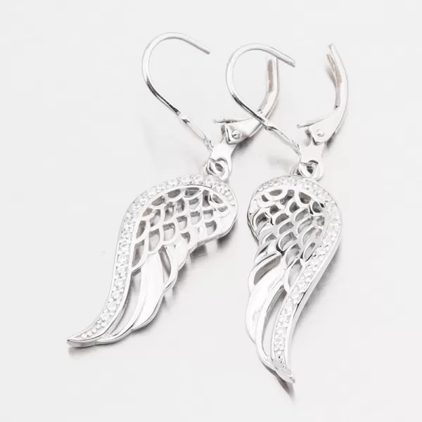 Čalúnky strieborné náušnice anjelské krídla PKL-2280