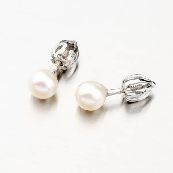 Dámske náušnice biele zlato 585 perla 52GZ-3005B-SR