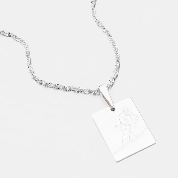 Strieborný prívesok lyžovanie PAMŠ-130766-Ag