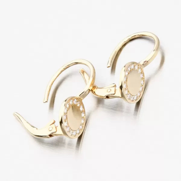 Zlaté náušnice so zirkónmi 663P-120418