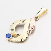 Zlatý prívesok so zafírom 53p-081TM