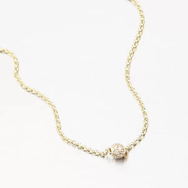 Dámsky náramok žlté zlato 585 zirkón DZF5726-ZL-ZIR