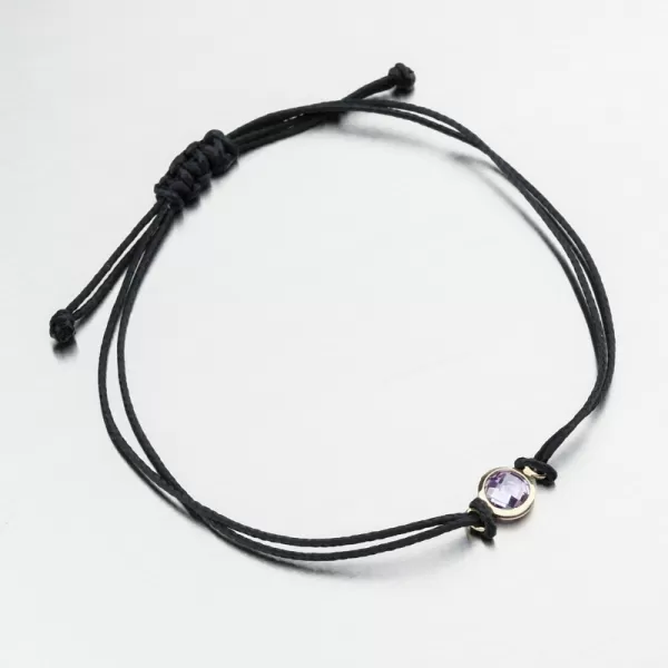 Šnúrkový náramok so zlatým príveskom LT14-014-ZL-FIA