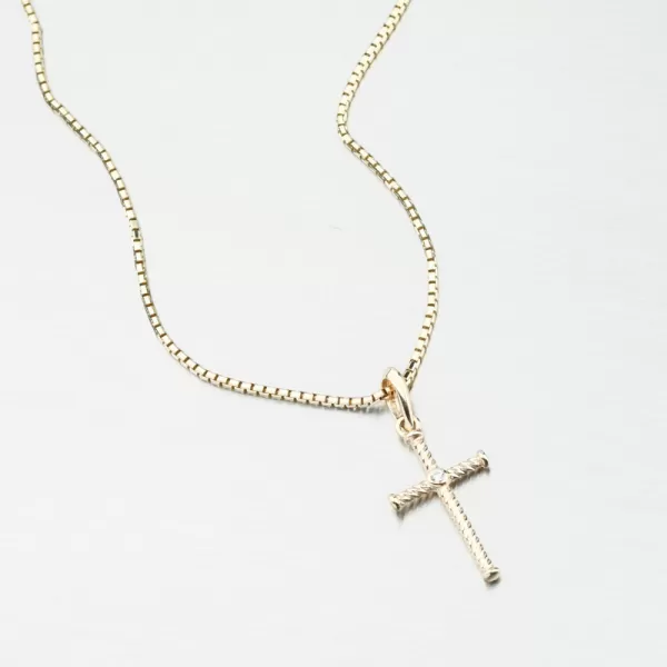 Zlatý prívesok Cross DZF4197-Zl-Zir