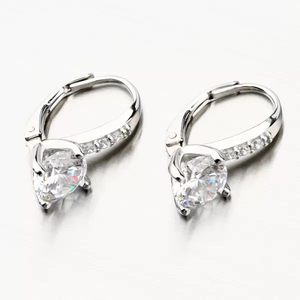 Strieborné náušnice so zirkónmi PKL-2153