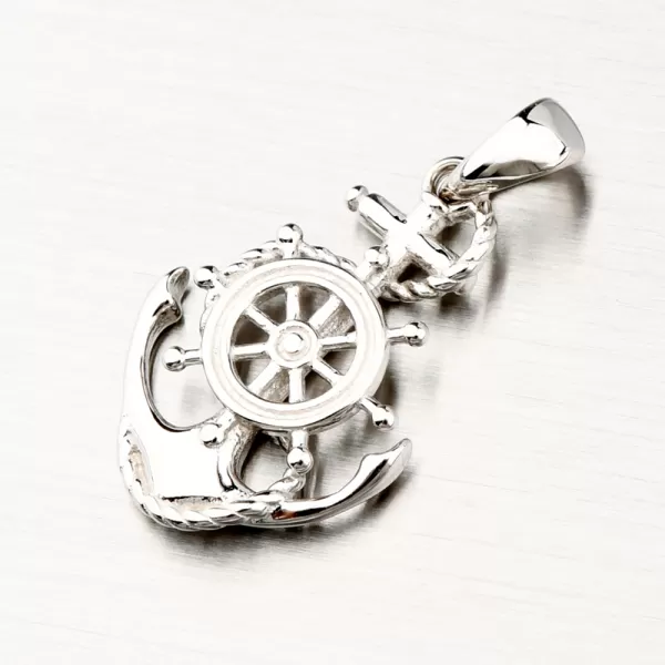 Strieborný prívesok kotva kormidlo PKL-3124