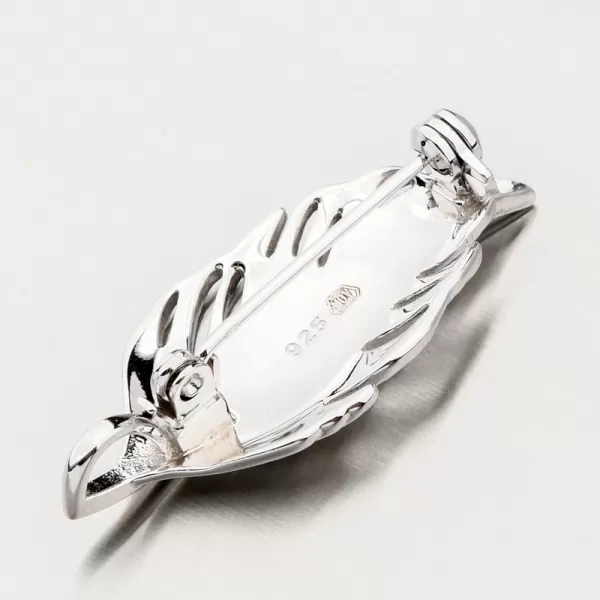 Strieborná brošňa list PKL-6013