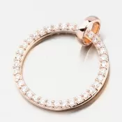 Prívesok Pink Gold Circle DZF3775-CV-ZIR