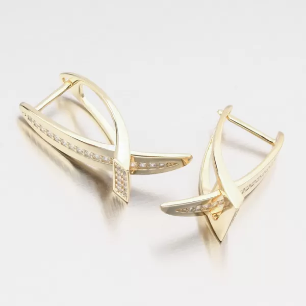 Zlákané strieborné náušnice so zirkónmi PKL-2273