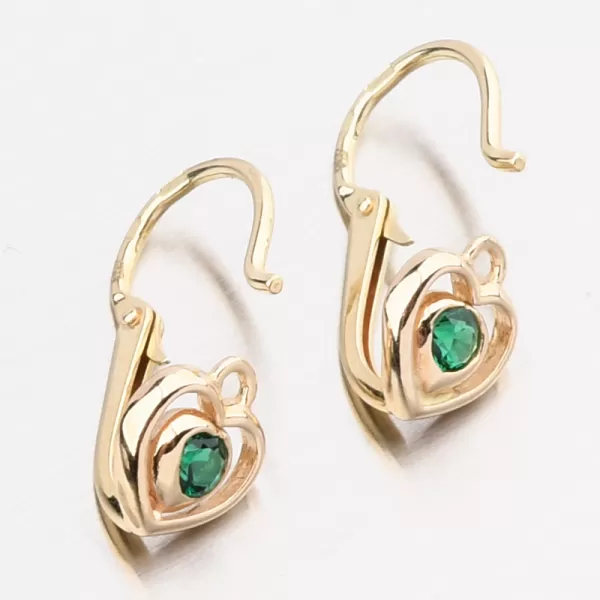 Zlaté náušnice so zirkónmi 52DN-2752ZEL