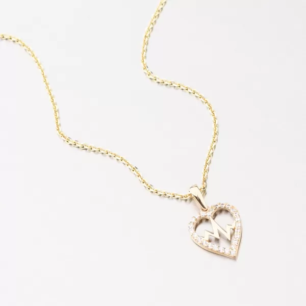 Srdcový prívesok so zirkónmi 43-22213