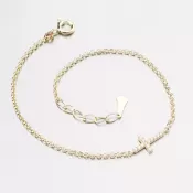 Zlatý náramok s krížovým DZF5832-Zl-Zir