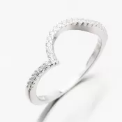 Strieborný prsteň so zirkónmi GST-11591