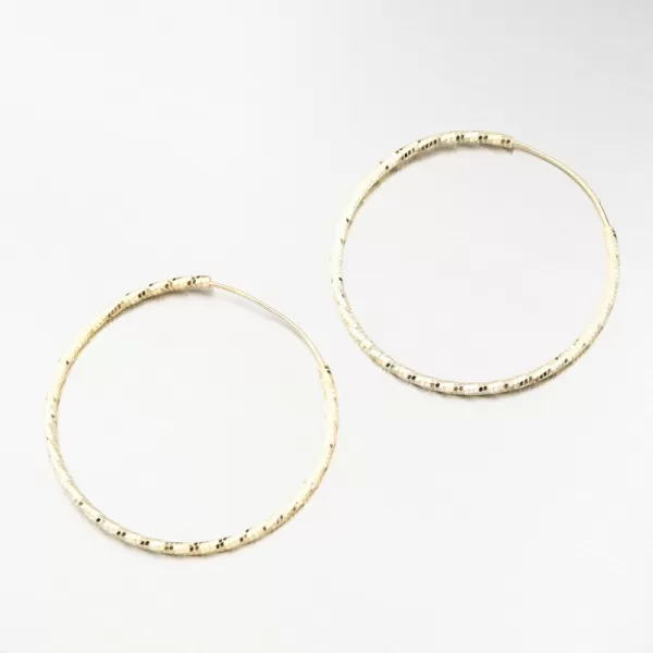 Strieborné kruhy vo farbe žltého zlata 40 mm PKL-2202